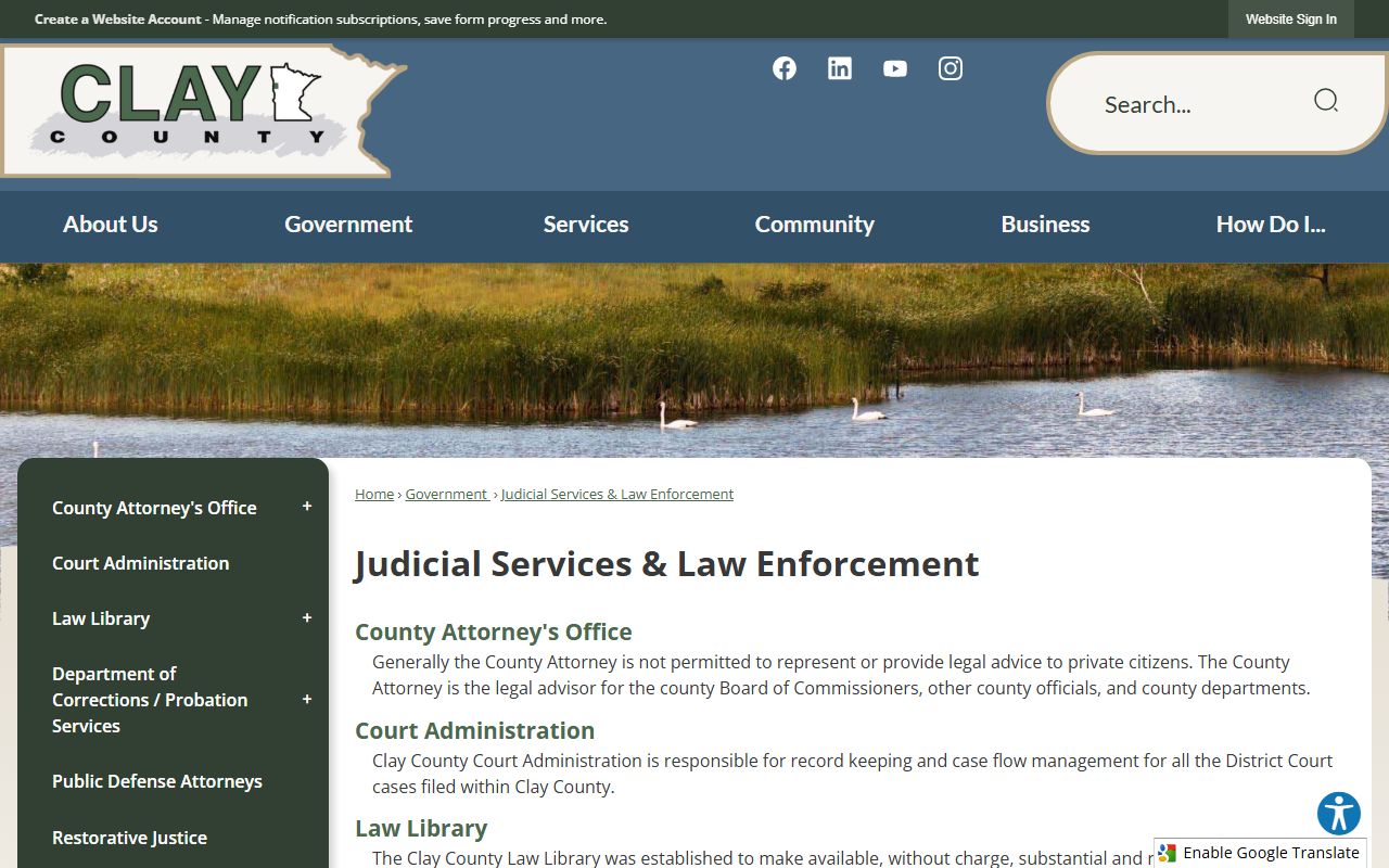 Clay County court records Court Administration services