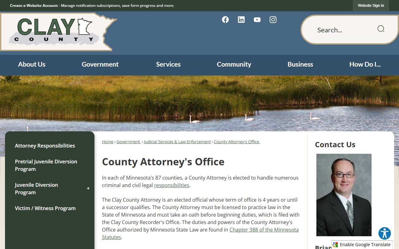 Clay County criminal court records County Attorney office page