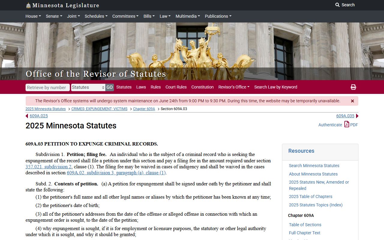 Clay County criminal court records petition to expunge criminal records statute