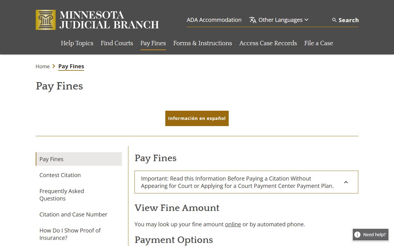 Clay County traffic court records pay fines and citation information