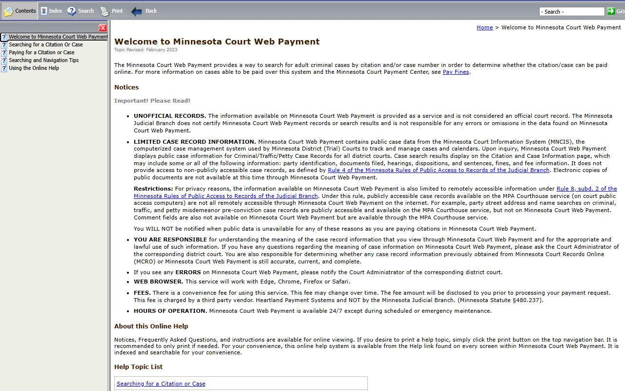 Clay County traffic court records Court Web Payment help