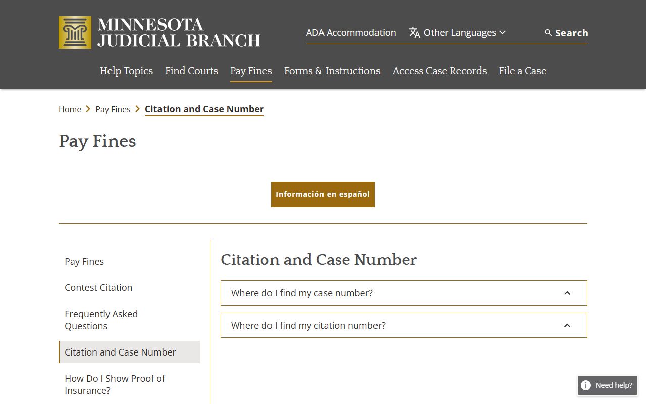 Clay County traffic court records citation and case number information